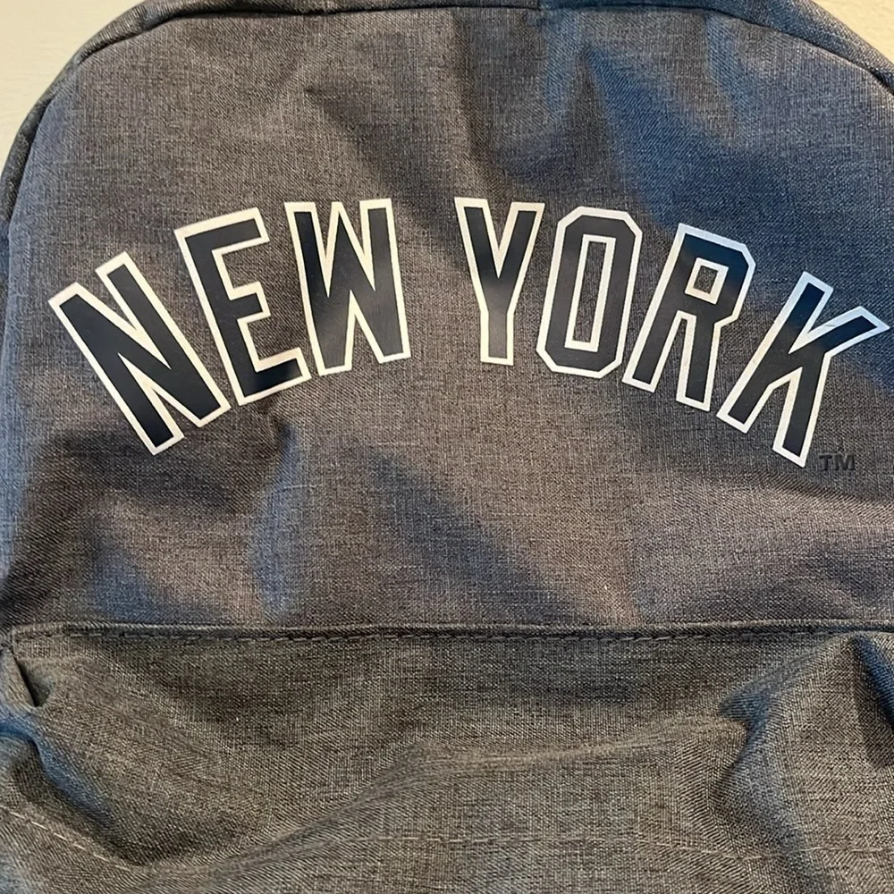 New York Yankees backpack.  MLB.  Baseball.  Dark grey